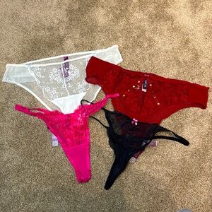 Bundle of 4 Adore Me Panties; G-strings and Bikini. Size XL 0X